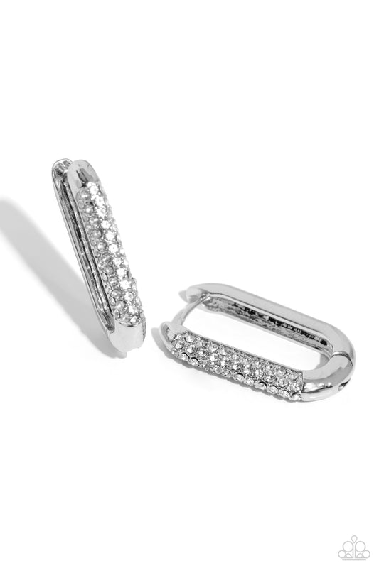 Generating Glitter - White Hinge Hoop