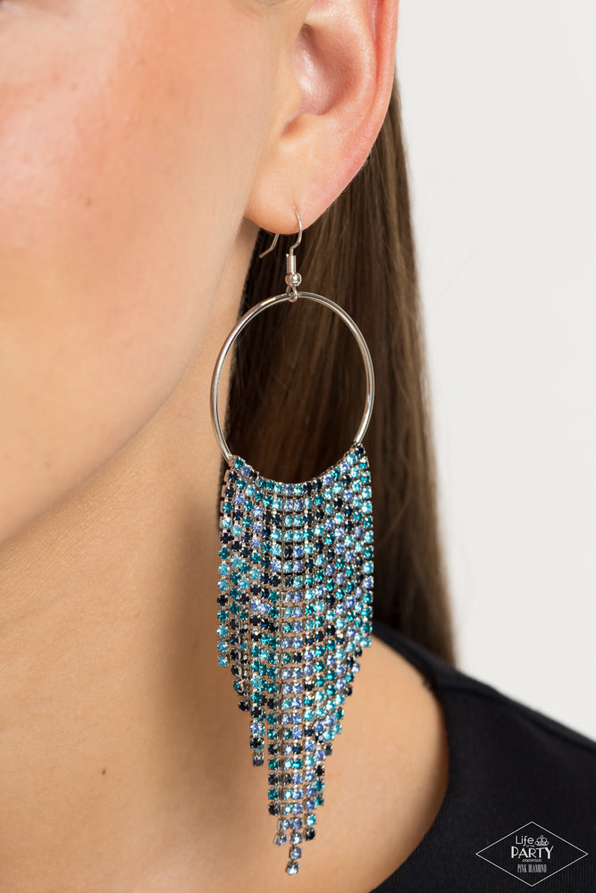 Streamlined Shimmer - Blue Earring