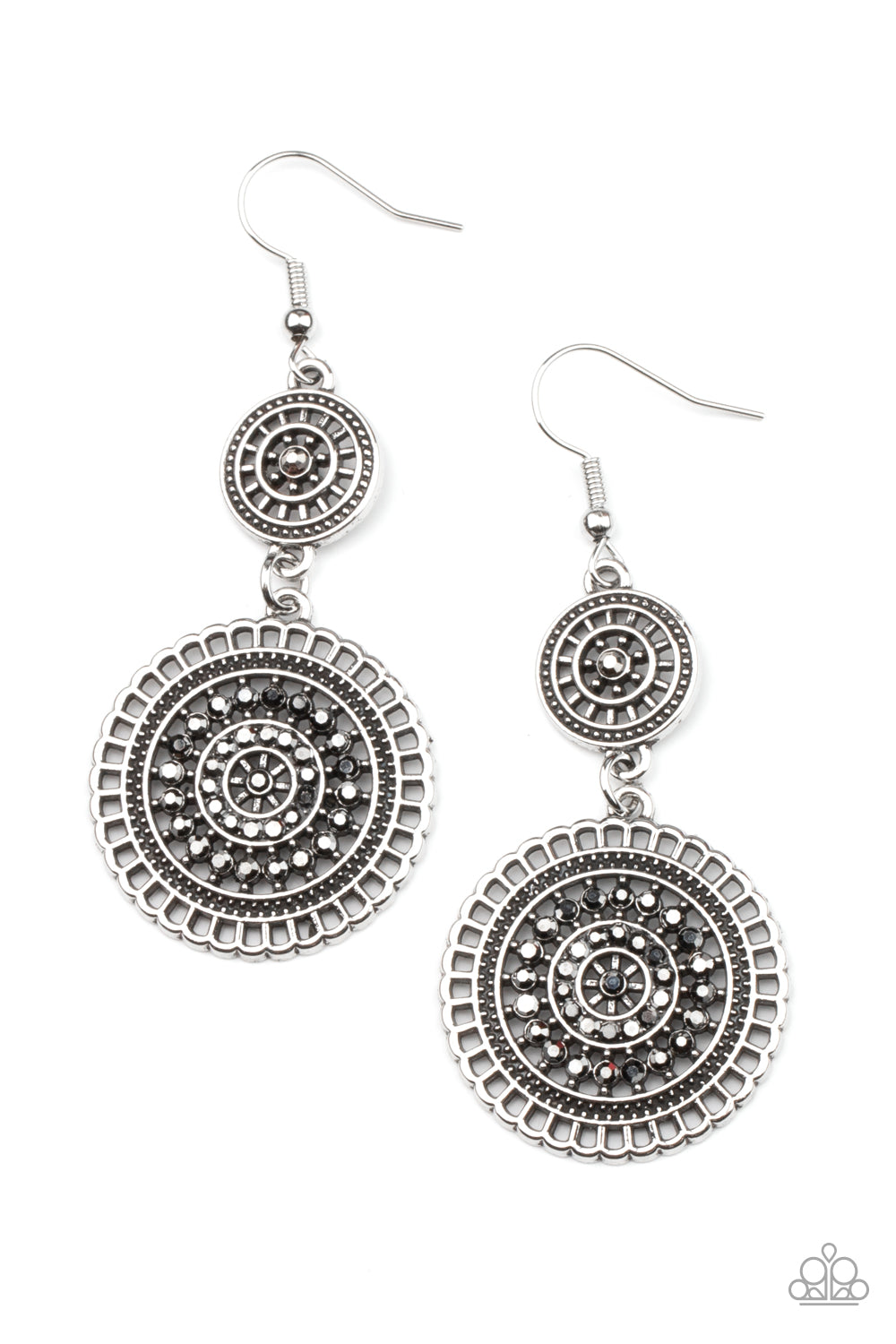 Bohemian Bedazzle - Silver Earrings