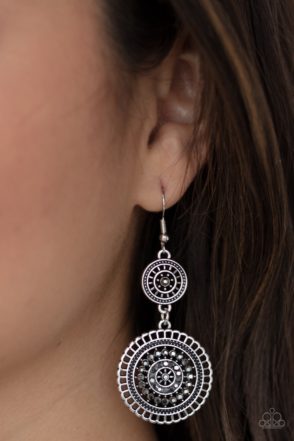 Bohemian Bedazzle - Silver Earrings