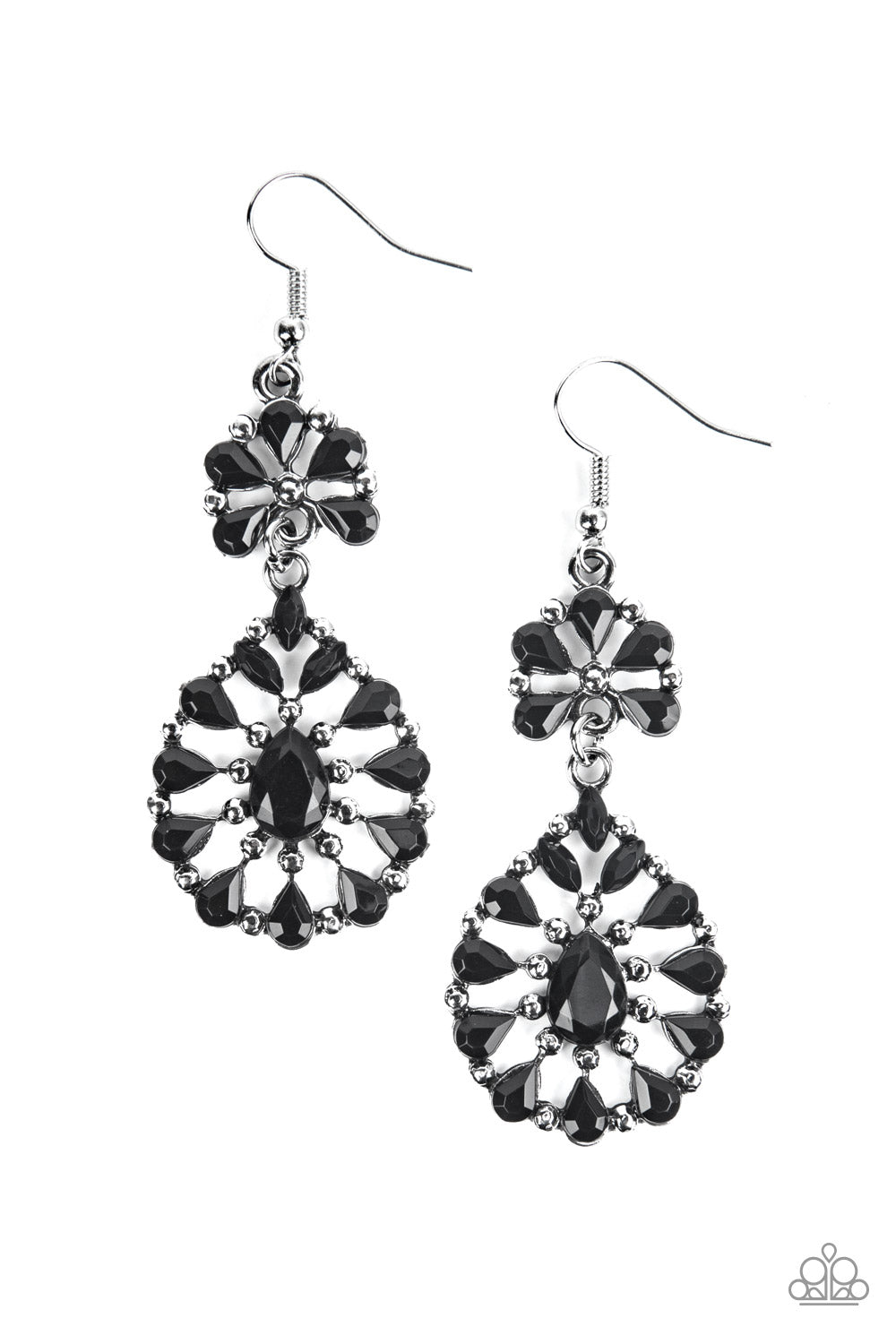 Posh Palooza - Black Earrings