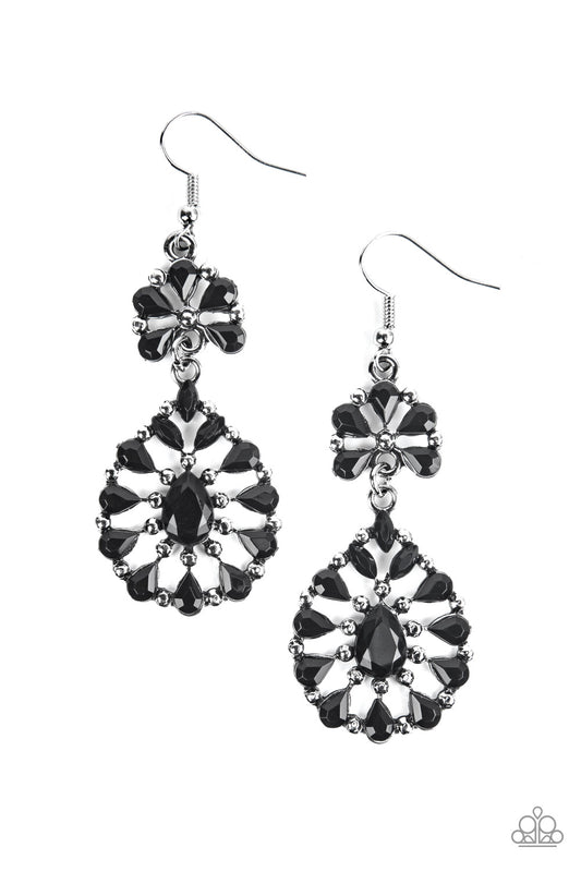 Posh Palooza - Black Earrings