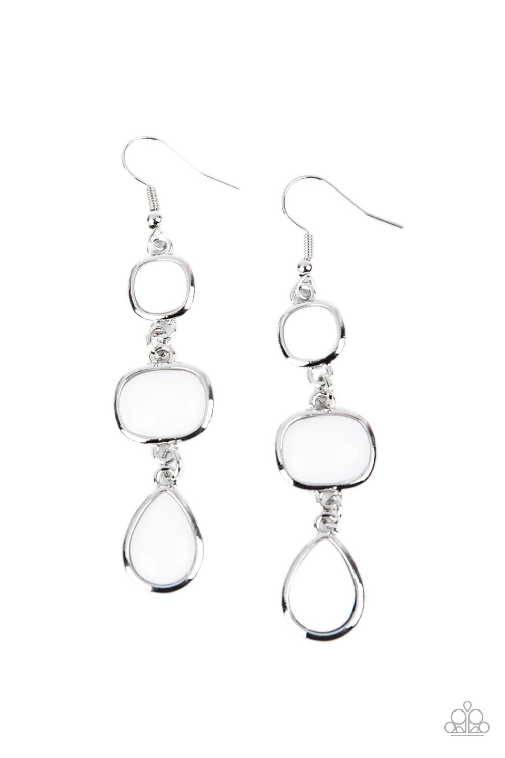 Fashion Frolic - White Earrings