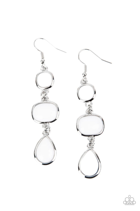 Fashion Frolic - White Earrings