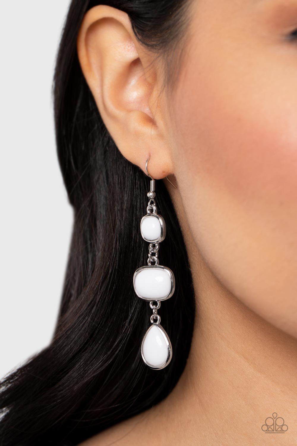 Fashion Frolic - White Earrings