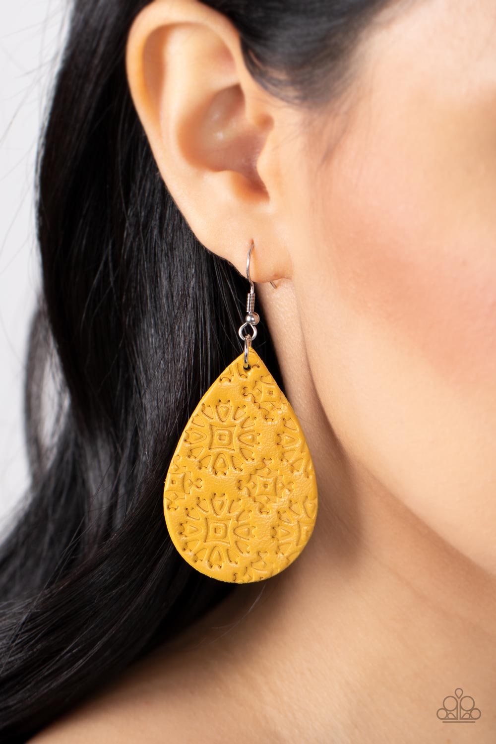 Stylishly Subtropical - Yellow Earrings