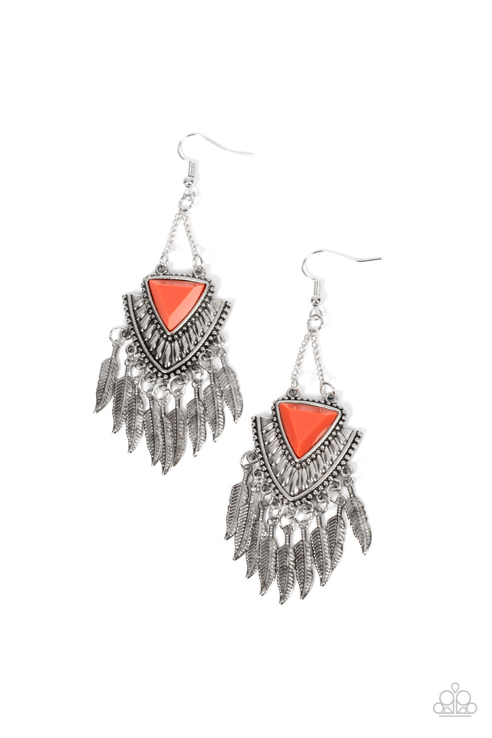 Shady Oasis - Orange Earrings