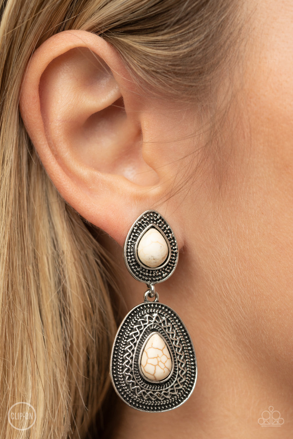 Country Soul - White Earrings