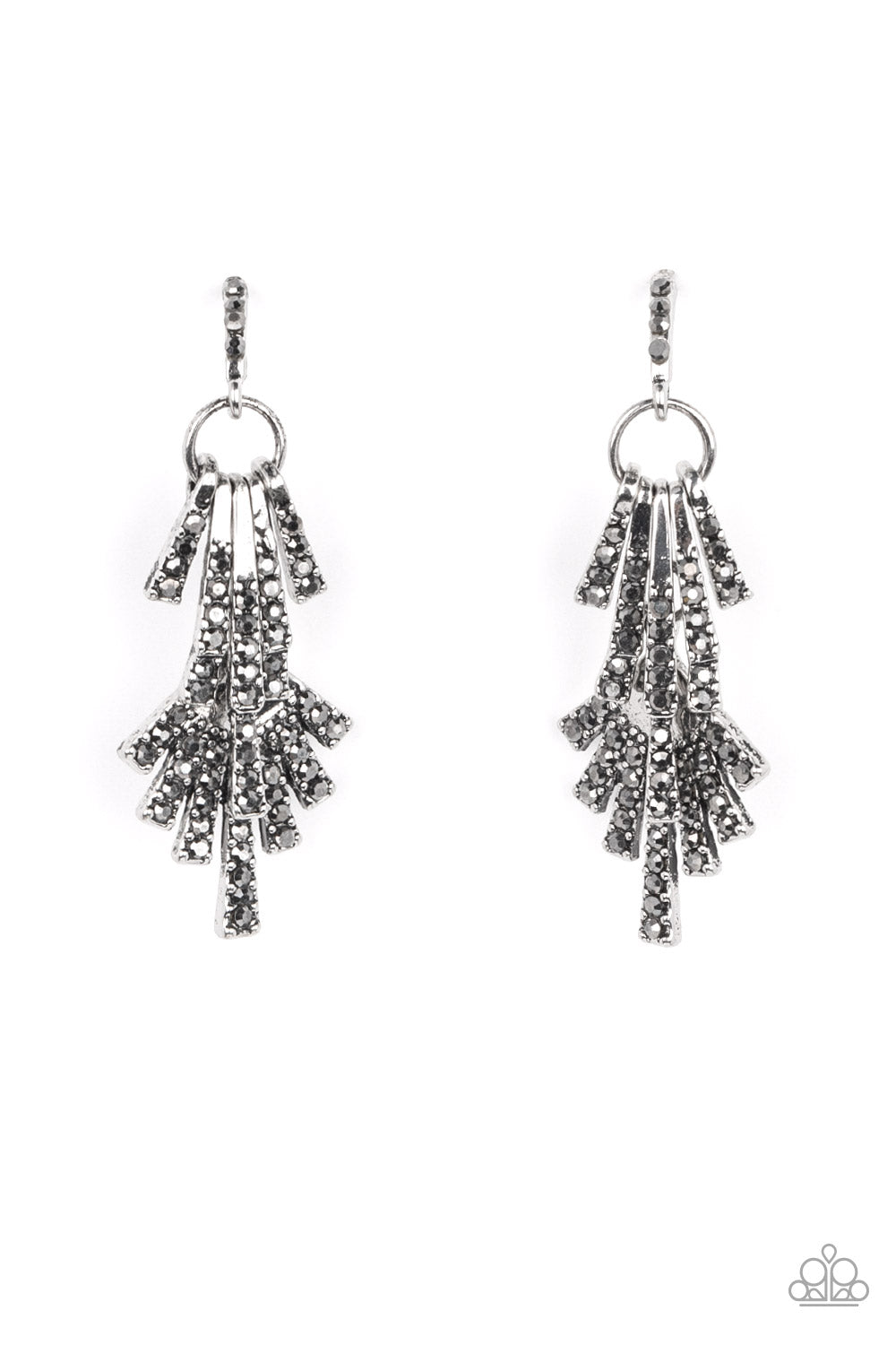 Fan of Glam - Silver Earrings