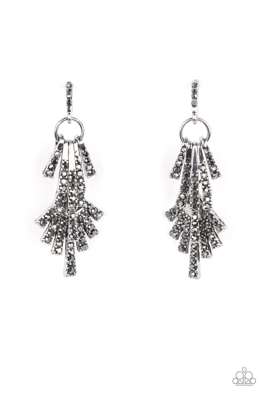 Fan of Glam - Silver Earrings