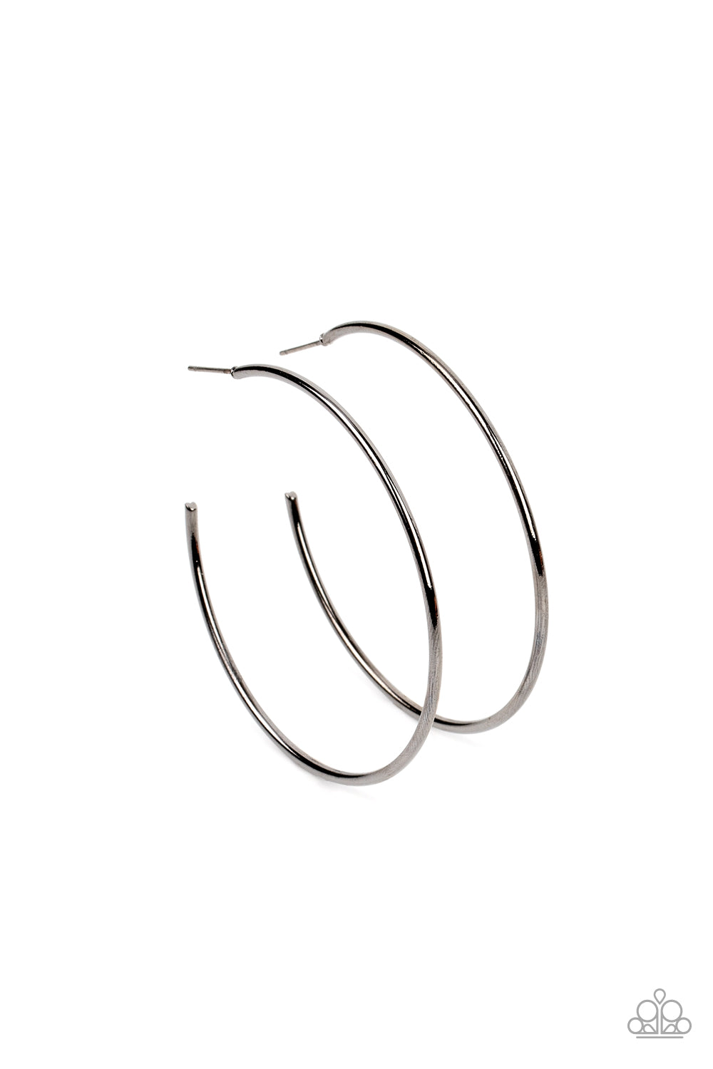 Can I Get a HOOP HOOP - Black Earrings