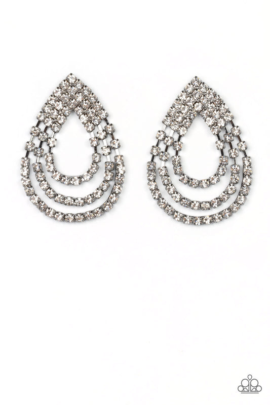 Take a POWER Stance - Black Earrings