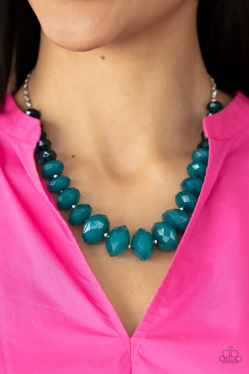 Happy-GLOW-Lucky - Blue Necklace