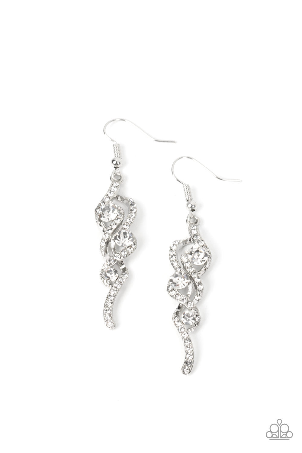 Highly Flammable - White Earrings