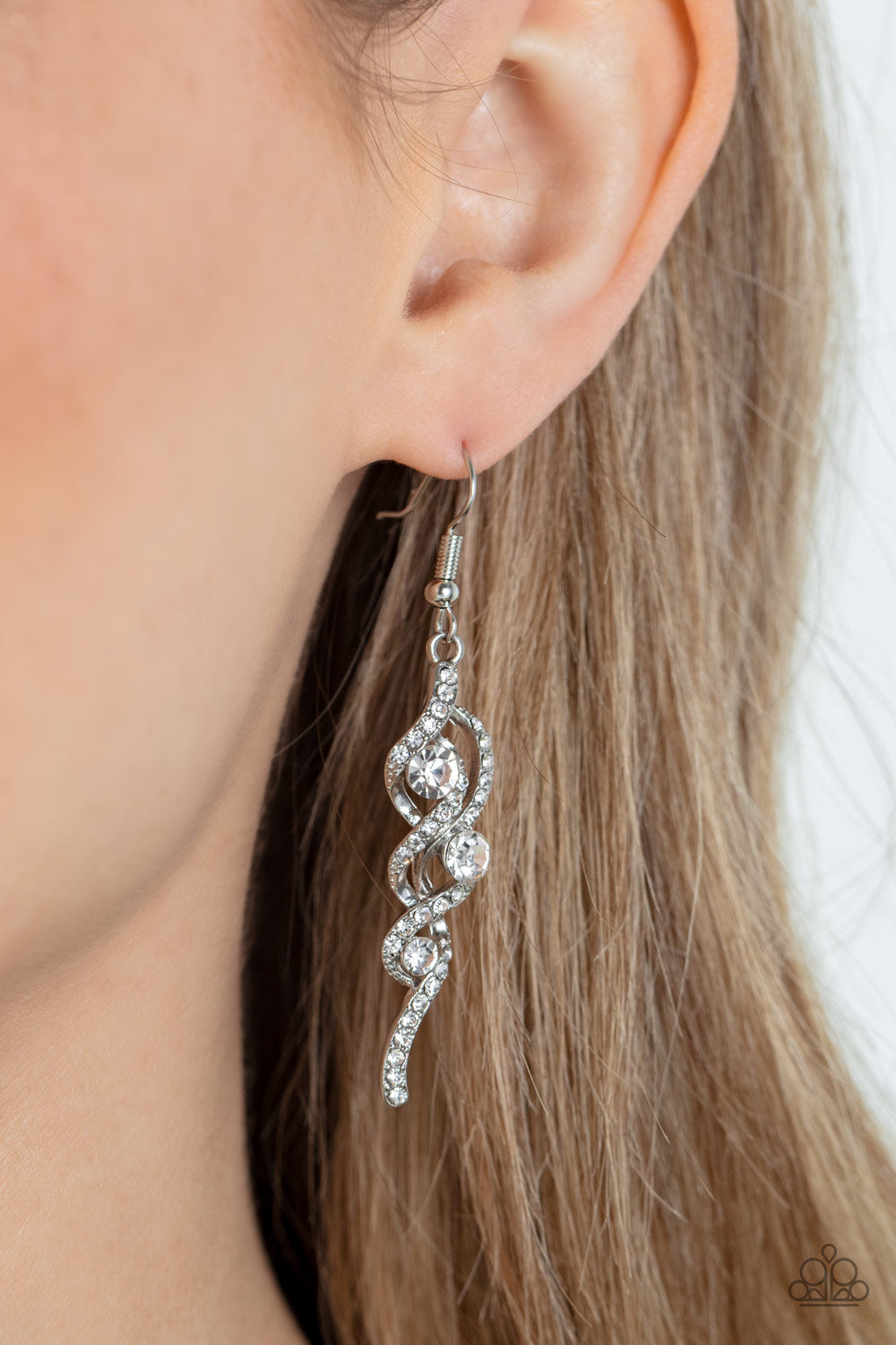 Highly Flammable - White Earrings