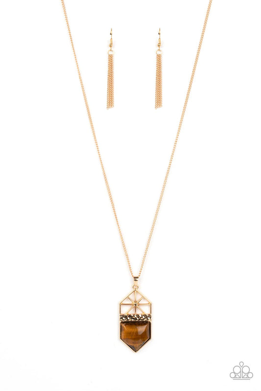 Trailblazing Talisman - Brown Necklace