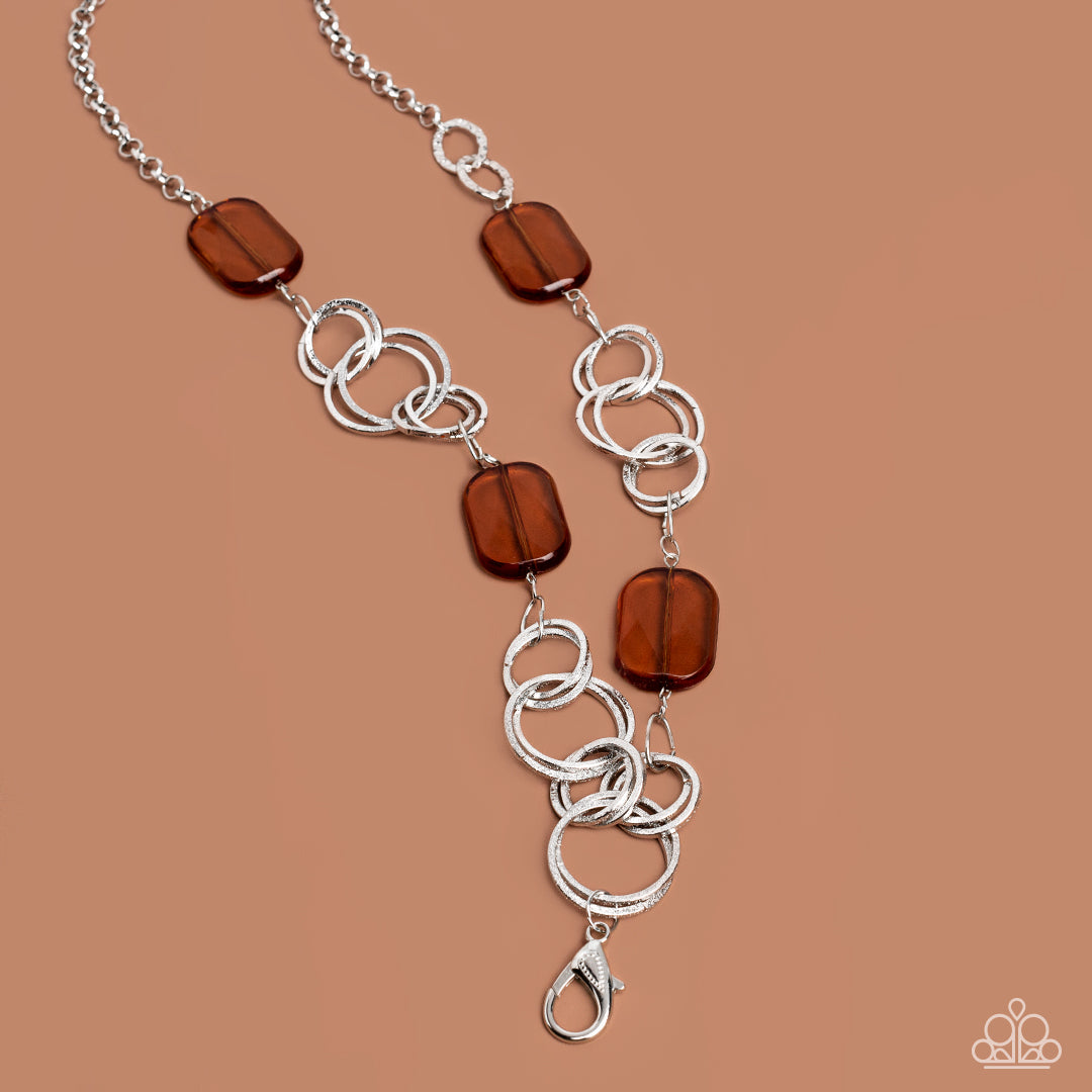 Stained Glass Glamour - Brown Necklace