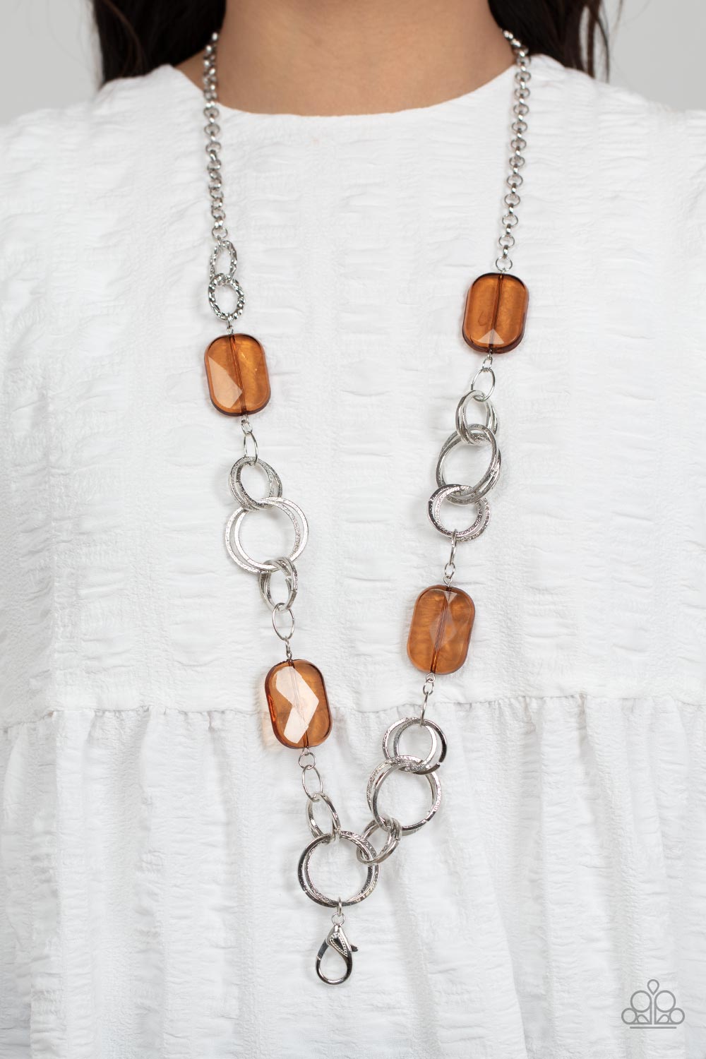 Stained Glass Glamour - Brown Necklace
