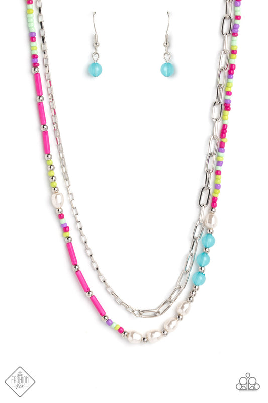 Coastal Composition - Pink Necklace