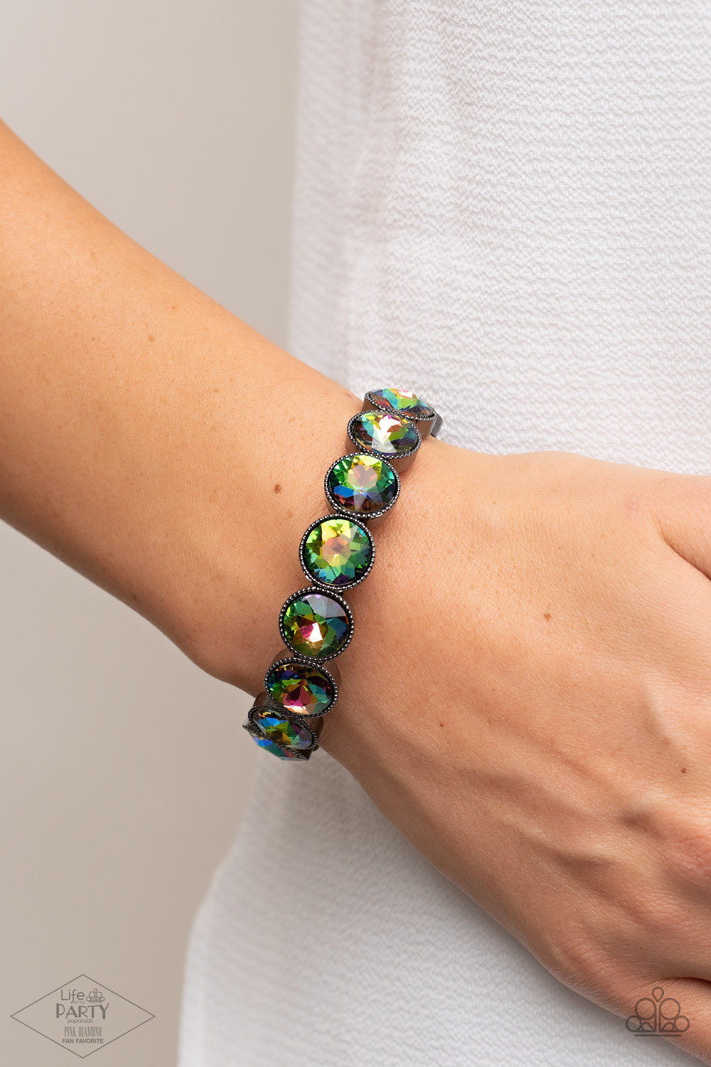 Number One Knockout-Multi Oil Spill Bracelet - Multi Bracelet