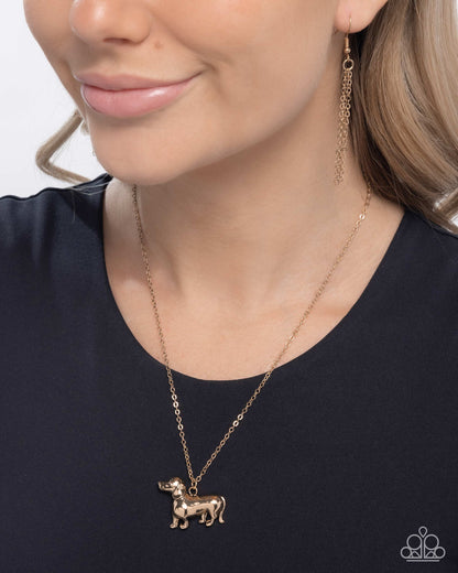 Darling Dachshund - Gold Necklace