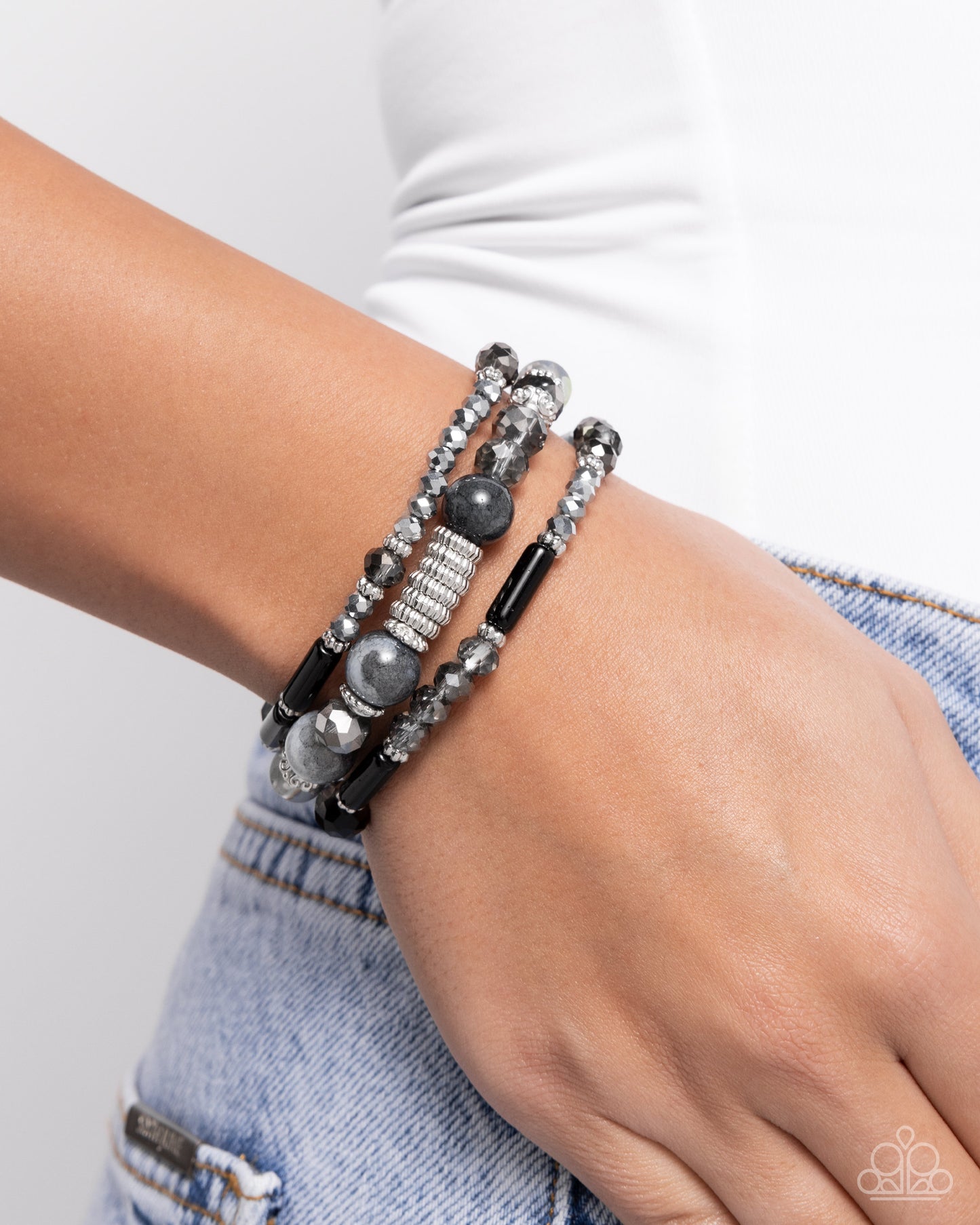 Colorful Conversation - Black Bracelet