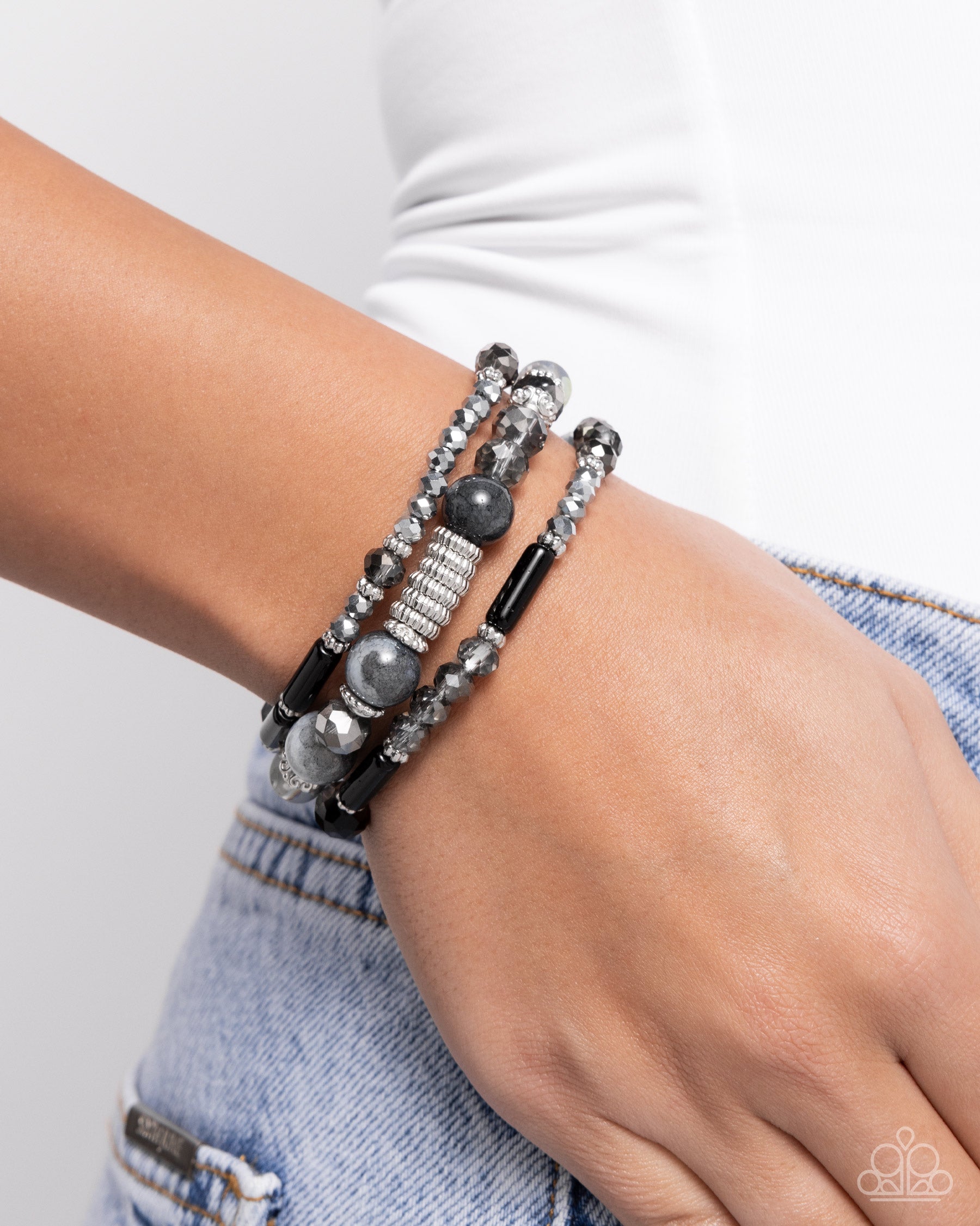 Colorful Conversation - Black Bracelet