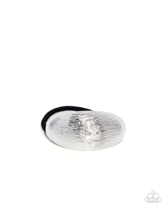 Iconic Indentation - Silver Hair Tie