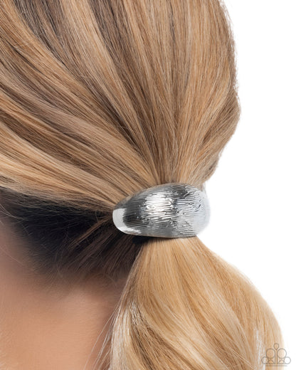 Iconic Indentation - Silver Hair Tie