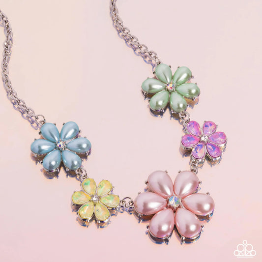 Fiercely Flowering - Multi Necklace - Pink Diamond Exclusive