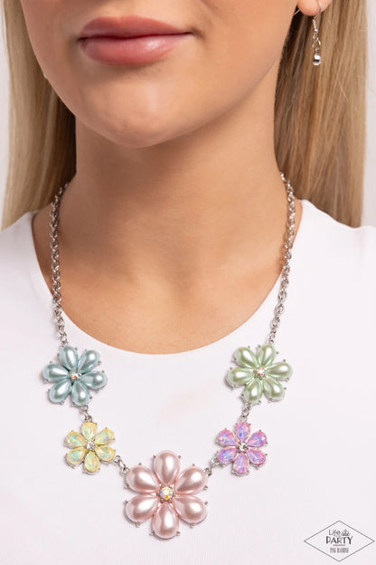 Fiercely Flowering - Multi Necklace - Pink Diamond Exclusive