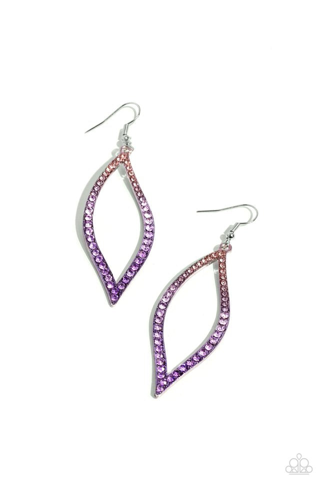 Admirable Asymmetry - Purple Earrings