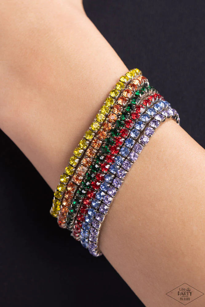 Rock Candy Range Multi Rainbow Bracelet - Life of the Party Pink Diamond Exclusive