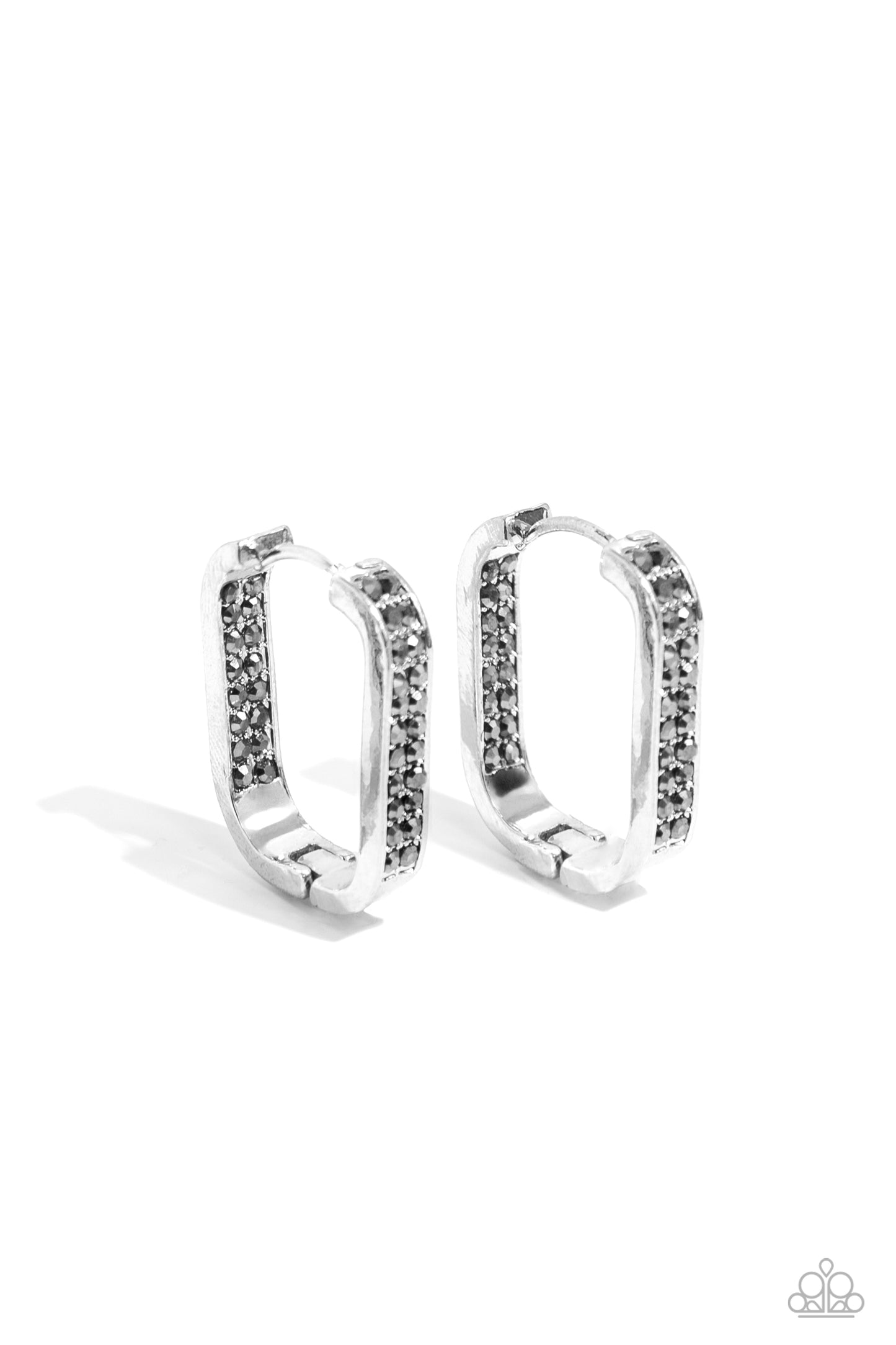 Sinuous Silhouettes - Silver Hinge Hoops