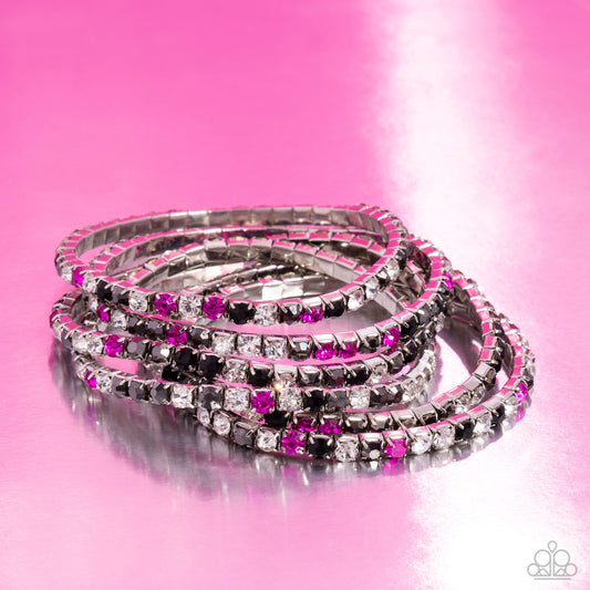 Rock Candy Range - Multi Bracelet - Pink Diamond Encore