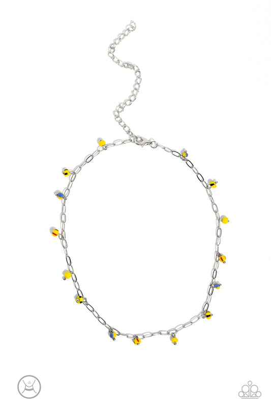 Beach Ball Bliss Yellow Necklace