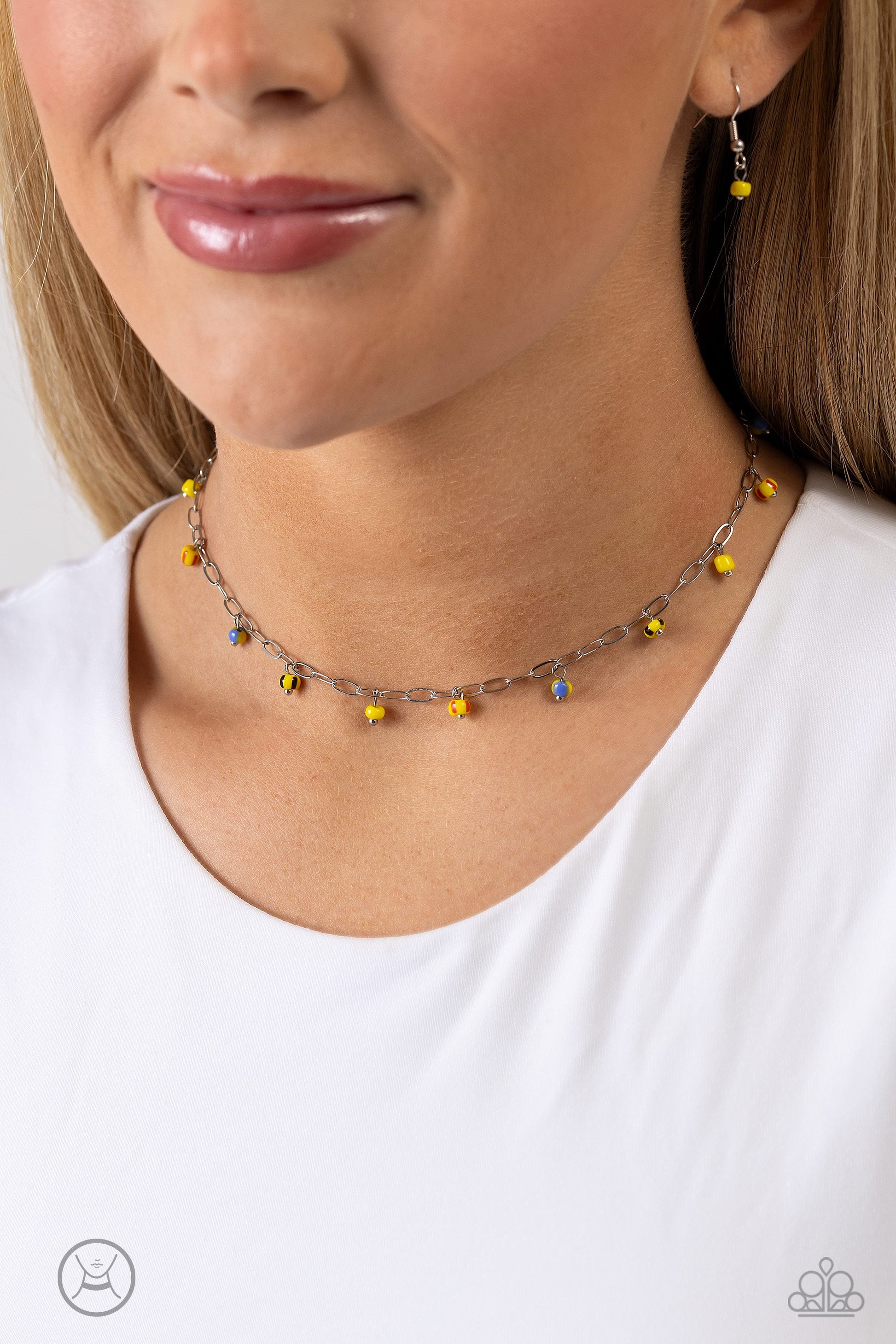 Beach Ball Bliss Yellow Necklace