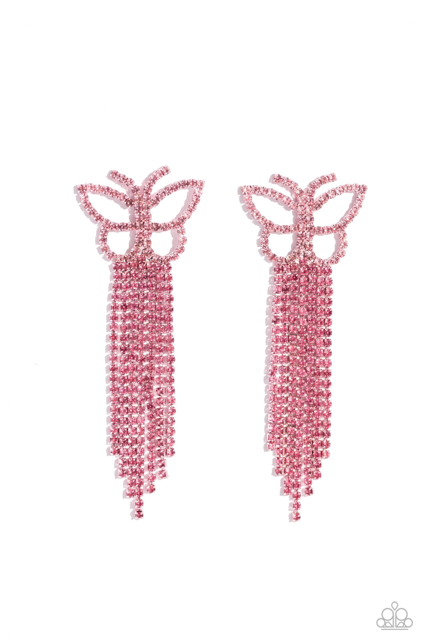 Billowing Butterflies - Pink Post Earrings
