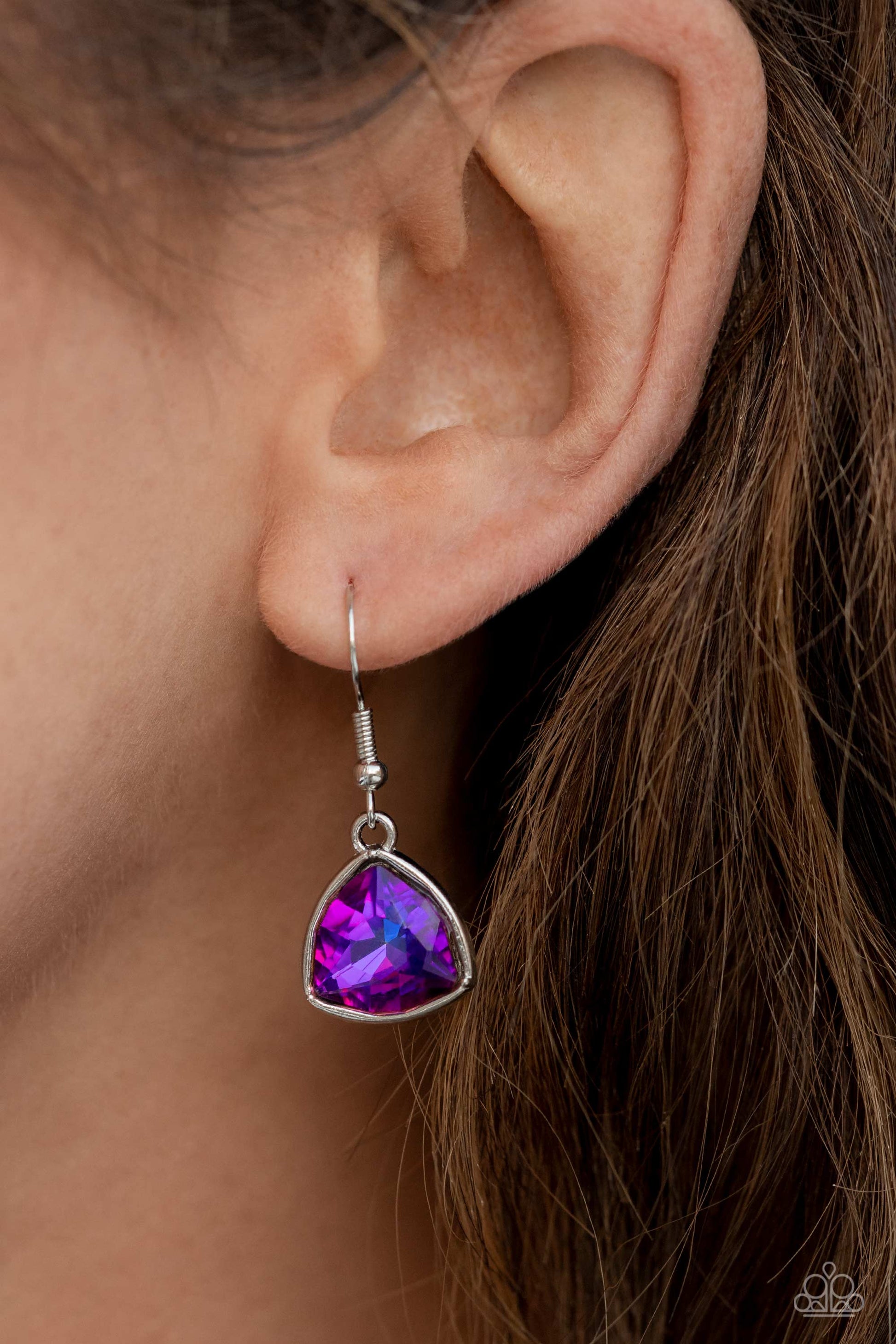 Glittering Geometrics - Purple - Necklace