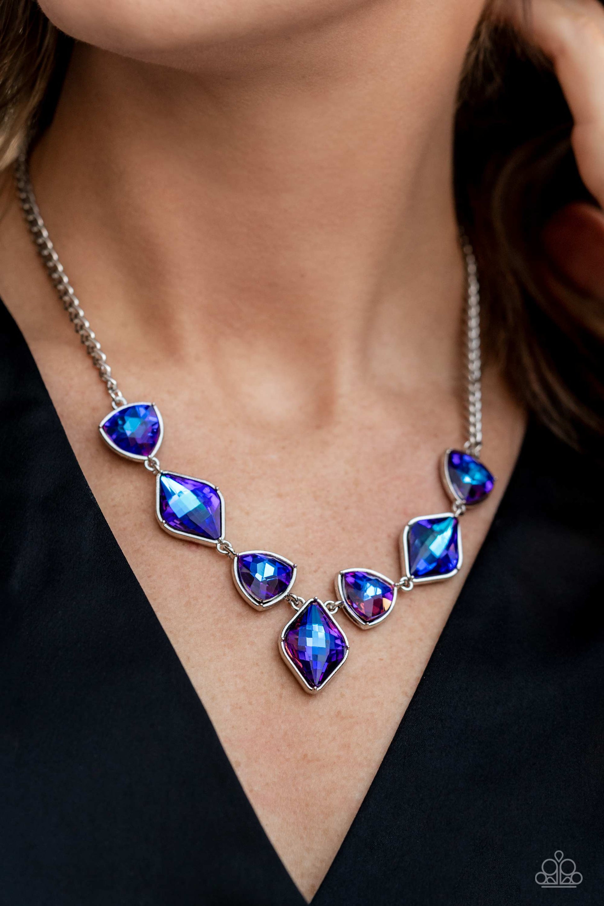 Glittering Geometrics - Purple - Necklace