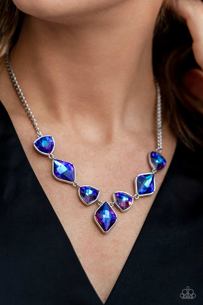 Glittering Geometrics - Purple - Necklace