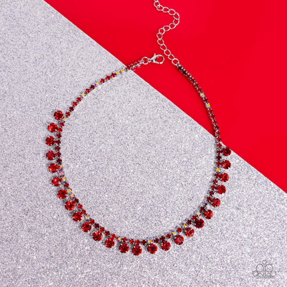 Ritzy Rhinestones - Red Necklace