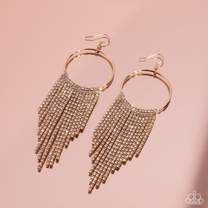 Streamlined Shimmer - Gold Earrings