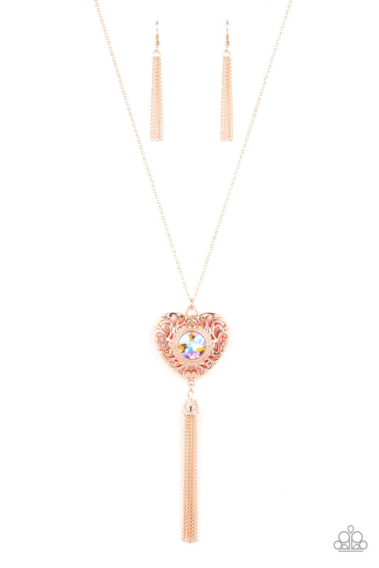 Prismatic Passion - Gold Necklace