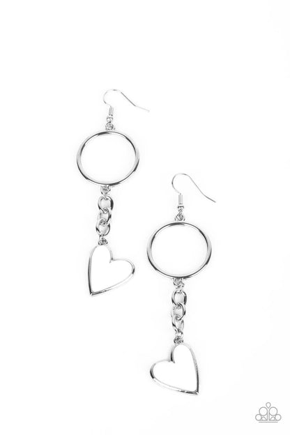 Don’t Miss a HEARTBEAT - White Earrings