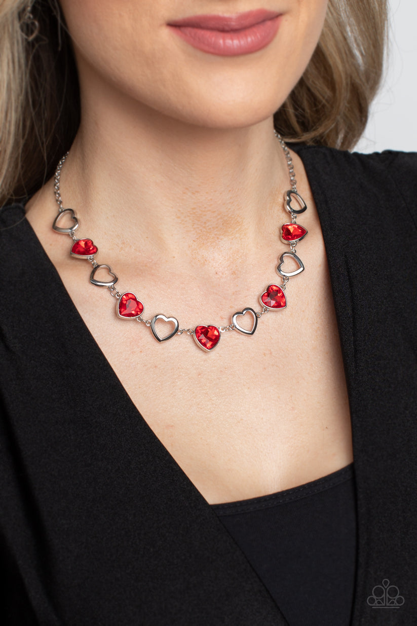 Contemporary Cupid Red Necklace