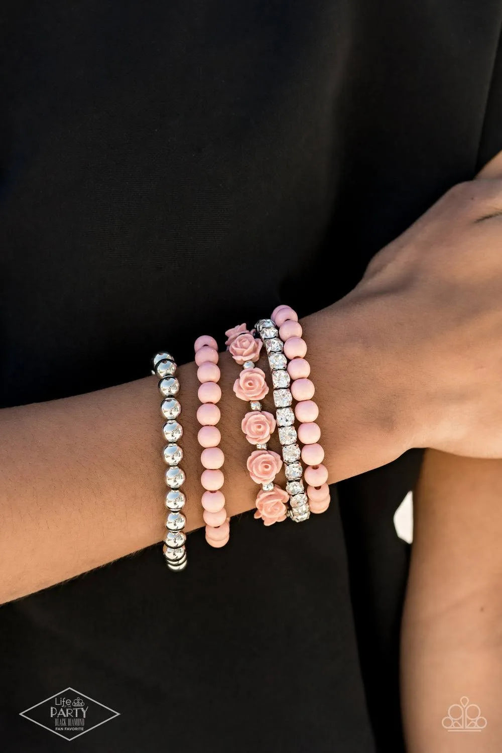 Rose Garden Grandeur - Pink Bracelet